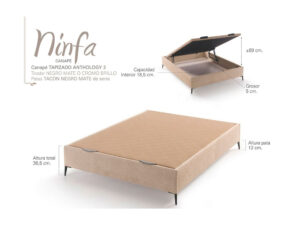 Canapé abatible Ninfa fabricado en España por Nosolopatas. Foto 2