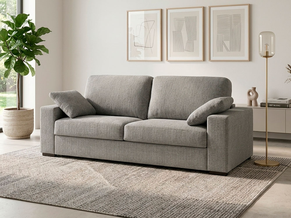 Sofá cama personalizable Bari fabricado en España por Mopal Tapizados.