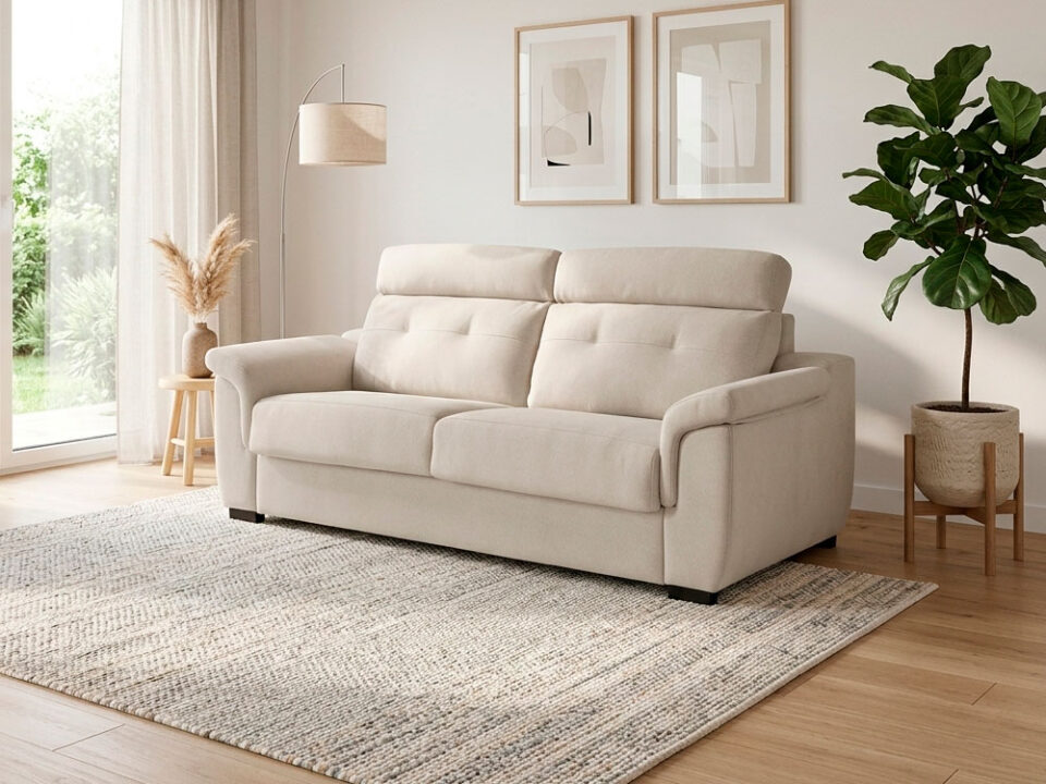 Sofá cama personalizable Zaira fabricado en España por Mopal Tapizados. Foto 2