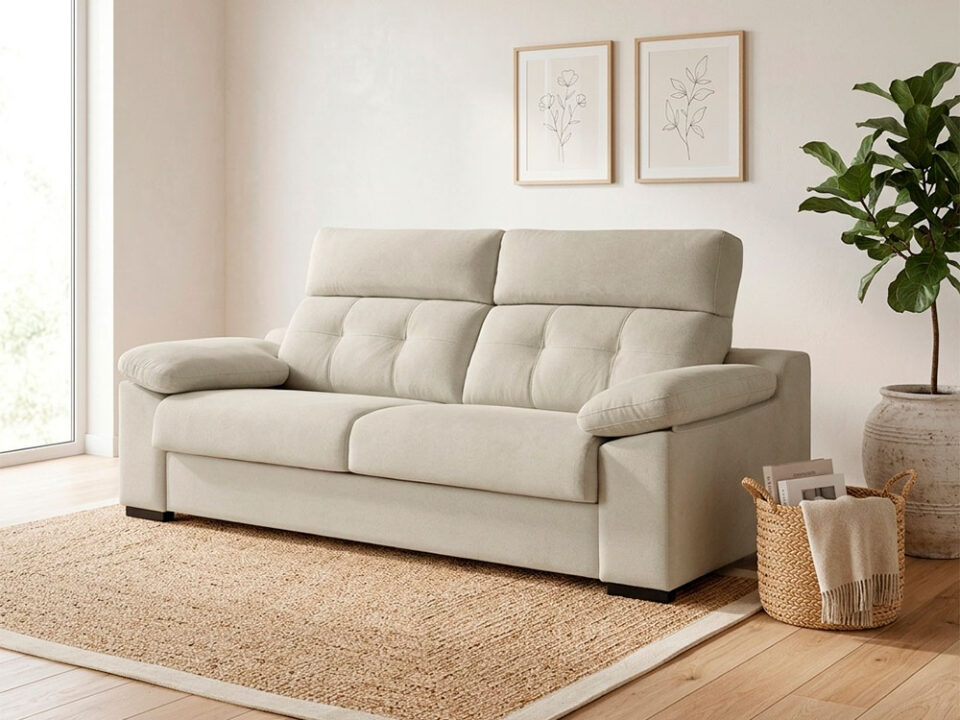 Sofá cama personalizable Kata fabricado en España por Mopal Tapizados. Foto 2